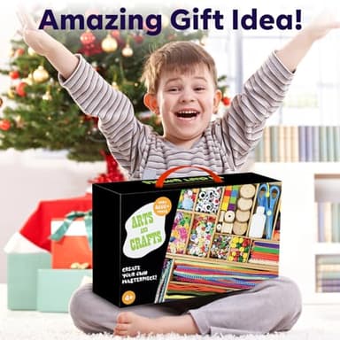 FUNZBO 4000+pcs Arts and Crafts Supplies for Kids -Girl Craft Kit Materials for Kids Age 4 5 6 7 8-12 Birathday Gifts for Girls and Boys Crafts for Girls Ages 8-12 Arts Activities - Image 7