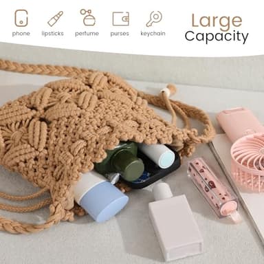 Avisky Summer Purse - Woven Crossbody Bags Boho Crossbody Purses for Women Crochet Handbags Shoulder Bag Handbags 2025 - Image 5