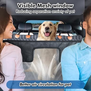 Chumajor 3-in-1 Convertible PU Leather Dog Car Seat Extender & Booster Seat – 400lb Capacity, Waterproof, Hard Bottom, Scratch-Proof Hammock for Cars & SUVs-L - Image 9