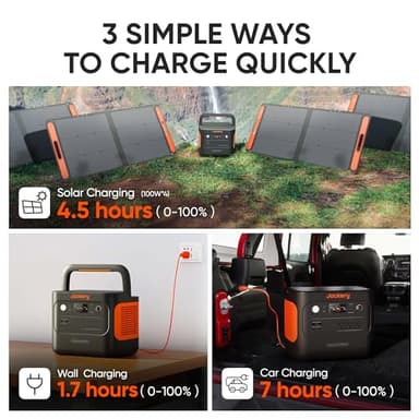 Jackery 1000 Plus Solar Generator Kit - 2528Wh Portable Power Station, 2x100W Solar Panels, 2000W Output - For RV, Camping, Emergencies - Image 5