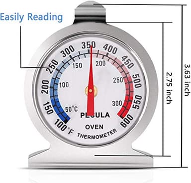 Oven Thermometer 50-300°C/100-600°F, Oven Grill Fry Chef Smoker Analog Thermometer Instant Read Stainless Steel Kitchen Cooking Thermometer - Image 2