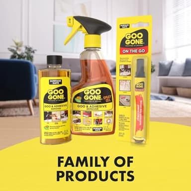 Goo Gone Adhesive Remover Spray Gel, Removes Chewing Gum, Grease, Tar, Stickers, Labels, Tape Residue, Oil, Blood, Lipstick, Mascara, 12 oz with Sticker Lifter - Image 8