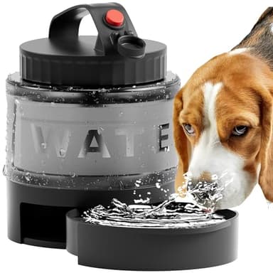Portable Dog Water Bottle, 54oz Large Travel Water Bowl Dispenser for Dogs Camping Beach Walking Essentials, Big Portable Travel Water Bowl and Beach Accessories for Dogs,, Bpa Free, Safe and Durable - Image 1