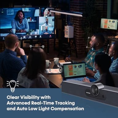 Enther & MAXHUB Video Conference Camera,4K Smart All-in-One Webcam, Microphone and Speaker,120°Wide-Angle,Automatic Speaker Focus,Smart Video&Audio Conferencing System for Small&Huddle Meeting Rooms - Image 6