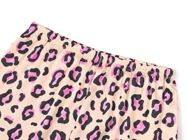 Beezizac Little & Big Girls Pajama Yellow & Pink Leopard Satin Silky Long Sleeves Set Trendy Cozy 2-PC Outfit Kid Size 12 - Image 5