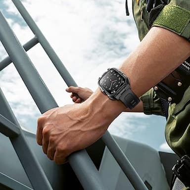 Mosonio Sport Rugged Case with Band for Apple Watch Band S11 S10 42mm Men, Waterproof Band with Screen Protector, 360°Protective Cover and Tough Bumper for iwatch Series 11 10(Black,42mm) - Image 8