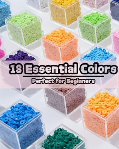 BestNow Clay Beads Bracelet Making Kit Toys for Girls Kids Charms Kit 18 Colors Friendship Bracelet Kit Letter Beads DIY Crafts Teen Girl Gifts Toys for Ages 6 7 8 9 10 11 12 - Image 2
