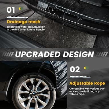 WildFinder SUV Tent, 5-9 Person Rectangle Car Tent for Family, Waterproof & Windproof for Car Camping, Large Camping Tents with Storage Bag, SUV, Van, Jeep, Pickup 8FT L x 10.6FT W x 7.2FT H - Image 6