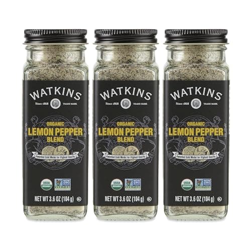 Watkins Gourmet Organic Spice Jar, Lemon Pepper Blend, 3.6 Ounce (Pack of 3) - Image 1