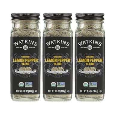 Watkins Gourmet Organic Spice Jar, Lemon Pepper Blend, 3.6 Ounce (Pack of 3) - Image 1