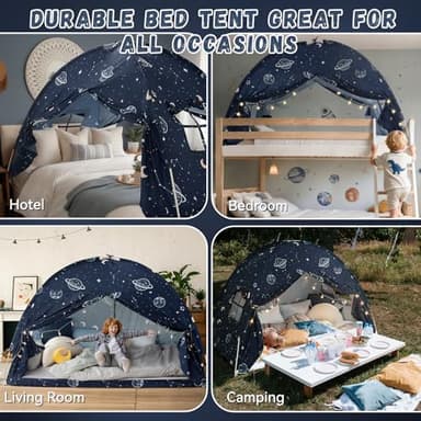 Bed Tent Full, Space Play Canopy for Kids Boys, Kids Bed Canopy Full Size, Galaxy Dome Boys Tents Dream Privacy Space on Bed Sleeping Tent (Full Bed Tent) - Image 4