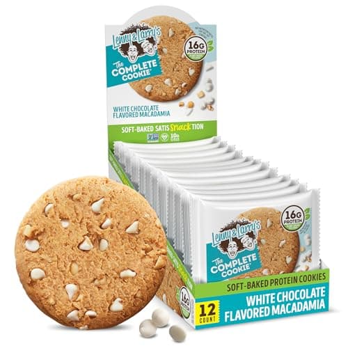 Lenny & Larry's The Complete Cookie, White Chocolate Flavored Macadamia, Soft Baked, 16g Plant Protein, Vegan, Non-GMO, 4 Ounce Cookie (Pack of 12) - Image 1