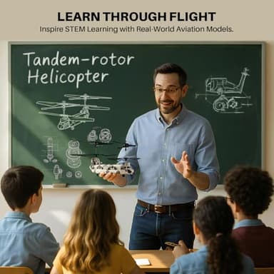 SYMA Remote Control Helicopter, S52H Military Transport RC Helicopters with Altitude Hold, One Key take Off/Landing, LED Light, Low Battery Reminder, Army Toys for Kids and Military Fans - Image 2