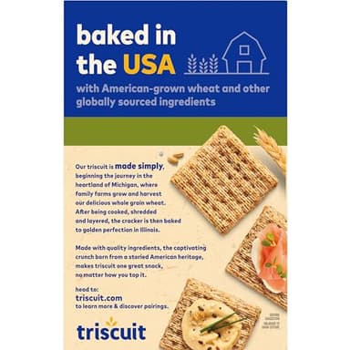 Triscuit Dill, Sea Salt & Olive Oil Whole Grain Wheat Crackers, Lunch Snacks, Bulk Snack Crackers, 6 - 8.5 oz Boxes - Image 17