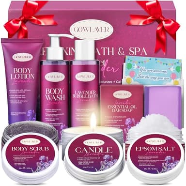 Spa Gifts for Women,Relaxing Bath Set & Stress Relief Body Wash Self Care Package,Secret Santa Christmas Stocking Stuffers Gifts Women Birthday Her Mom Sister Wife Friend Valentine Mothers Day - Image 1