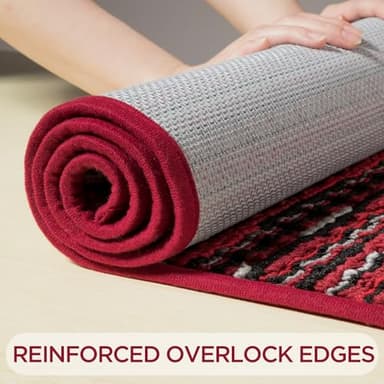 hicorfe Dog Mat for Muddy Paws,Absorbs Moisture Dirt Non-Slip Washable Mud Mat for Dogs,Soft Rubber Backing Front Inside Pet Rug for Entryway, Mud Dog Paws, Patio(20"x48",Red) - Image 5