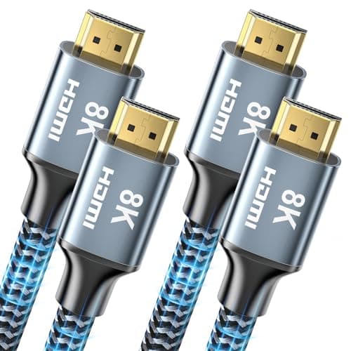 CABNEER 8K HDMI Cable 10 ft 2Pack, 48Gbps High Speed HDMI 2.1 Cable, Braided HDMI Cable 2.1 8K 60Hz 4K 120Hz Support for HDR eARC HDCP 2.2/2.3, HDMI Cord Compatible with HDTV, Laptop, Monitor, PC - Image 1