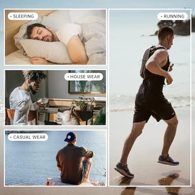 BAMBOO COOL Mens Pajama Set Summer Pjs Sleepwear Short Sleeve Shirts Soft Lightweight Sleep Sets with Pockets - Image 6