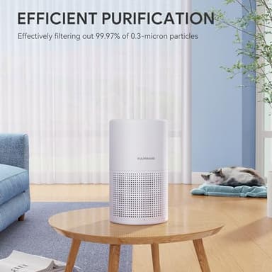 FULMINARE Air Purifiers for Bedroom H13 True HEPA Air Filter Quiet Air Cleaner With Night Light Portable Small Air Purifier for Home, Office, Living Room (White 2 Pack) - Image 6