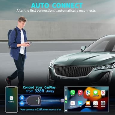 Wireless CarPlay Adapter for Apple iPhone (2025 Upgrade) – Instant Wireless CarPlay, Ultra-Low Latency, Stable Connection, Mini Bluetooth Dongle for iOS 10+ & Cars 2016+, Plug & Play Type-C - Image 9
