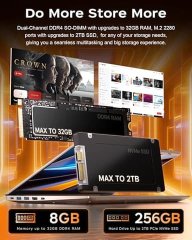 BLUEING 15.6 Inch Laptop-Computer, AMD 3020e(Beat N4020, Up to 2.6GHz), 8GB DDR4 256GB SSD (Exp. Up to 32GB + 2TB),1080P FHD IPS Display, Win11 Laptop, Long Battery, Type-C, Laptops - Image 2