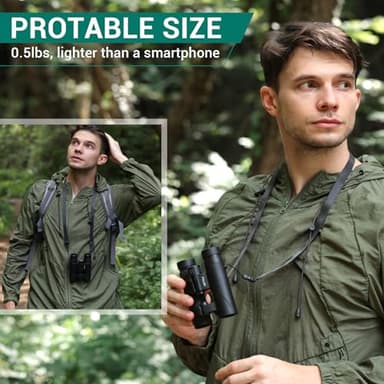 POLDR 12x25 Compact Binoculars for Adults and Kids, High Powered Waterproof Binocular with Phone Adapter, Small Easy Focus HD Binoculars for Bird Watching, Concerts, Hiking, Travel, Cruise - Image 5