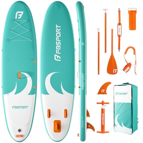 FBSPORT 11' Premium Stand Up Paddle Board, Yoga Board with SUP Accessories & Carry Bag | Wide Stance, Surf Control, Non-Slip Deck, Leash, Paddle and Pump for Youth & Adult - Image 1