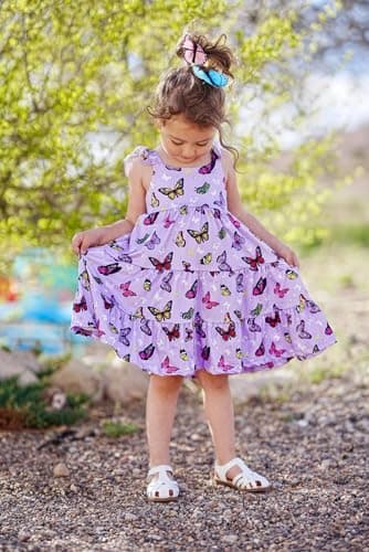 Vieille Toddler Dress 2T Baby Girl Infant Clothes Butterfly Flutter Princess Dress Summer Beach Outfits for Girls 3T - Image 4