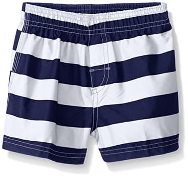 Kanu Surf Baby Troy Quick Dry Beach Swim Trunk, Troy Navy/White, 12 Months - Image 1