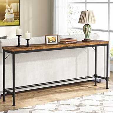 LITTLE TREE 70.9 Inch Extra Long Console Table, Narrow Long Sofa Table for Living Room - Image 2