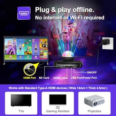 FWFX Dance Mat for TV Games - Wireless Musical Electronic Dance Pad for Kids & Adults, 2-Player Indoor Active Exercise Game for Family Parties, Birthday for Boys and Girls - Image 2