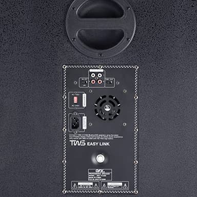 QFX SBX-412300BT TWS Bluetooth Triple 12” Woofer Triple 1” Tweeter Recording High-Performance PA Cabinet Speaker with 10-Band Graphic EQ, 2 Microphone Inputs, Guitar Input, and AUX Input, Blue - Image 3