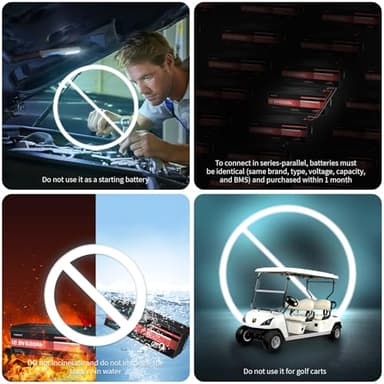 12V 600Ah LiFePO4 Battery, Built-in 200A BMS, 7680Wh Energy 10000+ Deep Cycles Rechargeable 12 Volt Battery Perfect for RV, Solar System, Off Grid, Home Energy Storage - Image 6