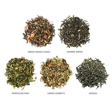 Tea Forte Green Tea Assortment Single Steeps Loose Leaf Premium Tea Gift Set Sampler, 15 Count 3 of Each Assorted Blends, Pre-Portioned Single Serve Pouches, Steeps 12 oz - Image 4