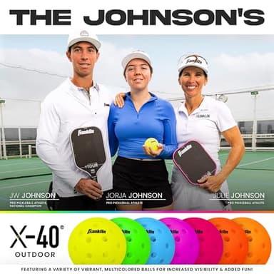 Franklin Sports Outdoor - X-40 Pickleball Balls - USA (USAPA) Approved - 12 Pack Outside - Optic Yellow - US Open Ball - Image 9