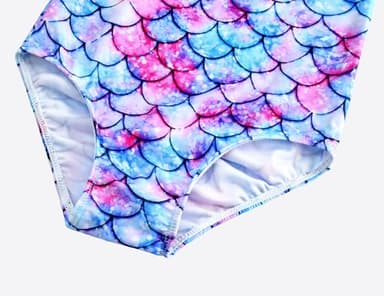Nokecina Girls Swimsuit Size 3-4t Bathing Suit Blue Purple Quick Dry One Piece Toddler Swimwear - Image 4