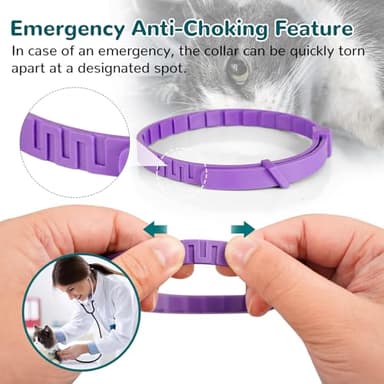 Trail Tail Calming Collar for Cats, Pheromone Collar for Cat Anxiety Relief, 60 Days Adjustable Waterproof TPE, Cat Calming Collars Helps Calm During Loud Noises and Separation (Grey, 2 Pack) - Image 6