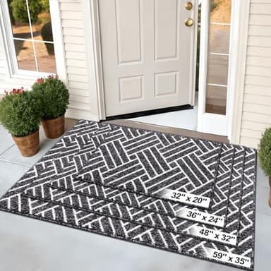 OLANLY Indoor Door Mat, 48x32 Inch, Dirt Resistant and Absorbent, Non-Slip Rubber Backing Floor Mats, Easy Clean Low-Profile Doormat for Entryway, Front Door, and Inside Entrance, Black - Image 7