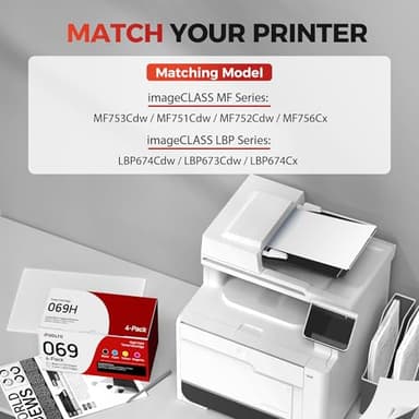 069 Toner Cartridge Set: MF753Cdw Toner Replacement for Canon 069 Toner Cartridge Set 069H Work with Canon Color ImageCLASS MF753Cdw MF751Cdw MF752Cdw | for Canon Toner 069 069H Ink Cartridges 4 Pack - Image 2