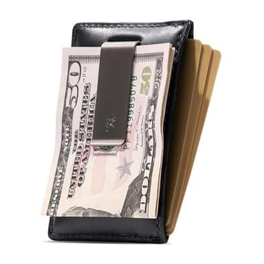 House of Jack Co. Slim Daddy Slim Money Clip Wallet for Men, Minimalistic Front Pocket Card Holder, Full Grain Cowhide Leather Wallet, Black - Image 4
