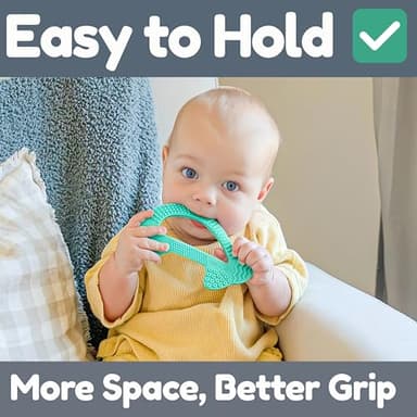 Silicone Baby Teether - Dolphin | 8 Teething Relief Textures, 100% Food-Grade, Easy to Hold & BPA Free Silicone Teethers for Babies, Baby Teething Toys, Soft Chew Toy for Babies Ages 3M+ - Baby’s Aid - Image 4