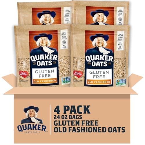 Quaker Gluten Free Old Fashioned Rolled Oats, Non GMO Project Verified, 24oz Resealable Bags (Pack of 4) - Image 1