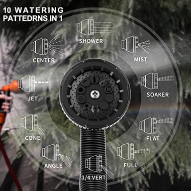 Besiter Garden Hose Nozzle Sprayer: 2 Pack 10 Watering Patterns Spray Nozzles Heavy Duty Hose Head Hose Attachment - Image 4