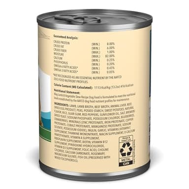 Amazon Brand - Wag Wet Dog Food Stew, Lamb & Vegetable Cuts in Gravy, Made with Natural Ingredients, 13.2 Ounce Cans (Pack of 12) - Image 6