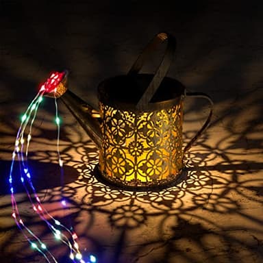 MEREAR Solar Watering Can Lights Outdoor with 8 Multi-Color Changing Modes, IP65 Waterproof Landscape Light Garden Decor, One Pole Two Lights Outside Decorations for Lawn, Backyard, Patio, Chrismas - Image 6