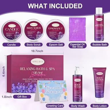 Spa Gifts for Women,Relaxing Bath Set & Stress Relief Body Wash Self Care Package,Secret Santa Christmas Stocking Stuffers Gifts Women Birthday Her Mom Sister Wife Friend Valentine Mothers Day - Image 5