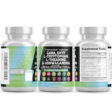 Clean Nutraceuticals GABA 750mg 5 HTP 200mg L Tryptophan 500mg L Theanine 200mg Ashwagandha SAM-e L-Glycine - Mood Support Vitamins for Women and Men with L-Tyrosine 5-HTP (5-Hydroxytryptophan) - Image 9