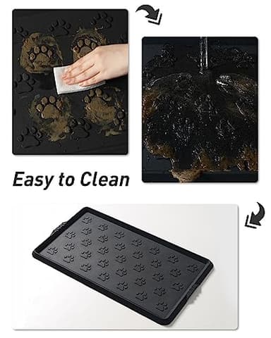SUPENUIN Paw Pattern Multipurpose Boot Tray for Entryway Waterproof Rubber Mats for Dogs Shoe Mat Tray, Pet Food Mat - Image 4