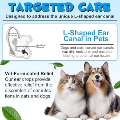 NenMaoKeNu Cat & Dog Ear Infection Treatment Drops, Ear Cleaner to Soothe and Relieve Itchness, with 1% Hydrocortisone for Dog Ear Infections, Prevents Inflammatio, Treats Ear Infections- 2.02 Fl.Oz - Image 8