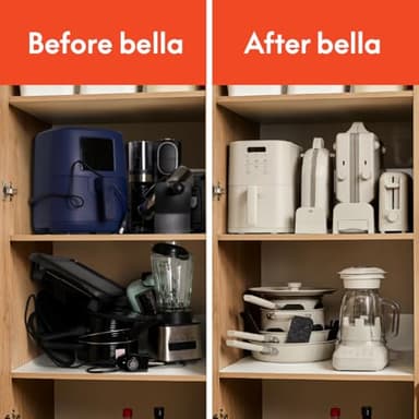 bella Flip-n-Store Waffle Maker, EverGood™ Ceramic Nonstick Coating, Fits-anywhere™ Kitchenware, Power Indicator Light & Touch Handle, 7” Wide & 1" Deep Plates, 1000 Watt, Plum - Image 8